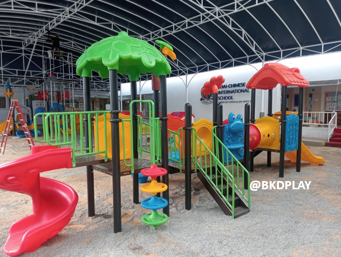 เครื่องเล่นสนามกลางแจ้ง ชุดสวนดอกไม้, เครื่องเล่นสนามปฐมวัย,ครุภัณฑ์สนามเด็กเล่น, สพฐ,โครงการโรงเรียนประชารัฐ playground,สไลเดอร์,ของเล่นเสริมพัฒนาการ,เครื่องเล่นสนาม, สนามเด็กเล่น