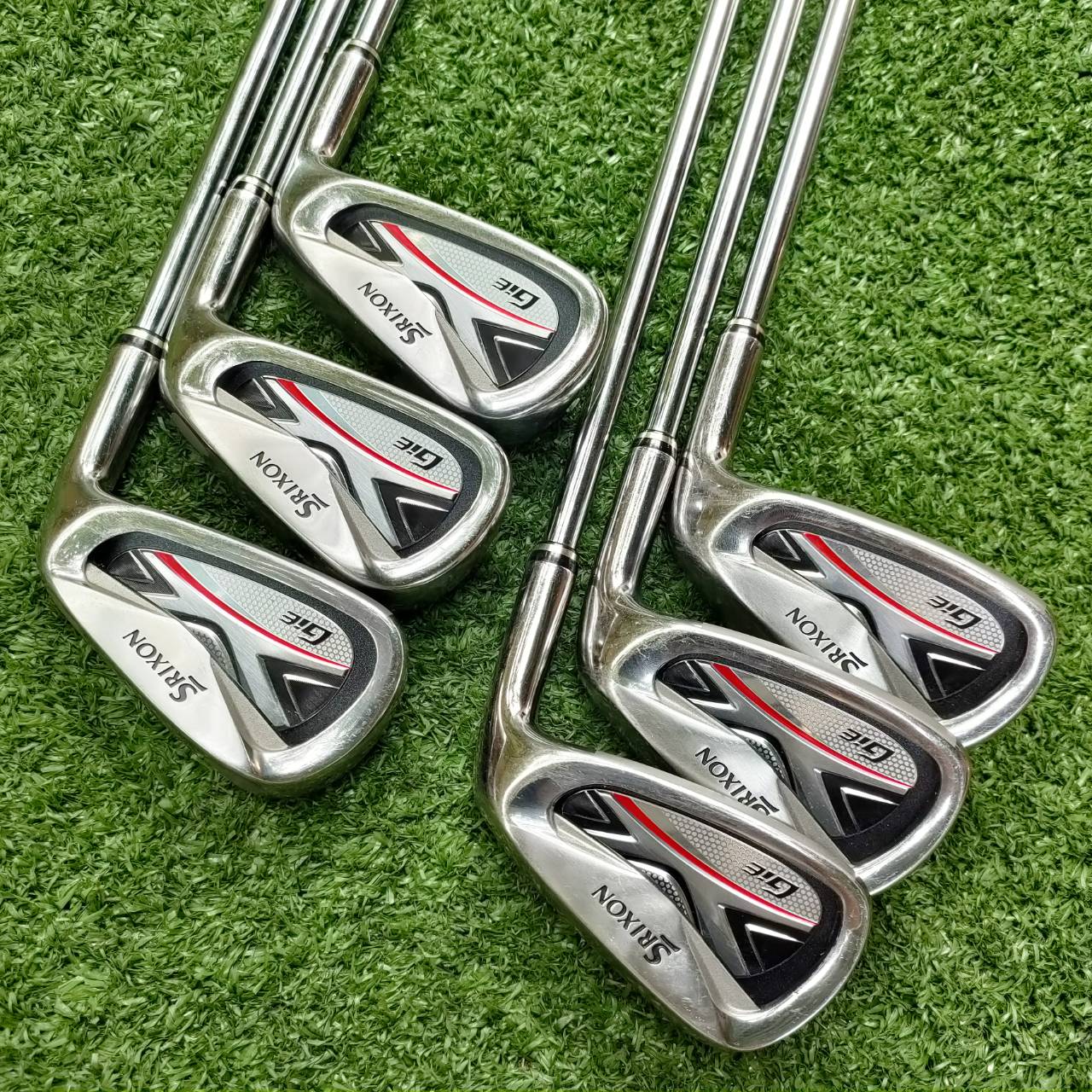 ชุดเหล็ก SRIXON GIE มีเหล็ก 5-9 เเละ PW ก้าน N.S.PRO 950 GH FLEX S เหล็กใบใหญ่ ตีง่ายมาก และช่วย เรื่องระยะอย่างมาก ก้านเหล็กเบา เพียงแค่ 95 กรัม ไม้กอล์ฟมือสอง ของแท้ BY NakaraLuxurious