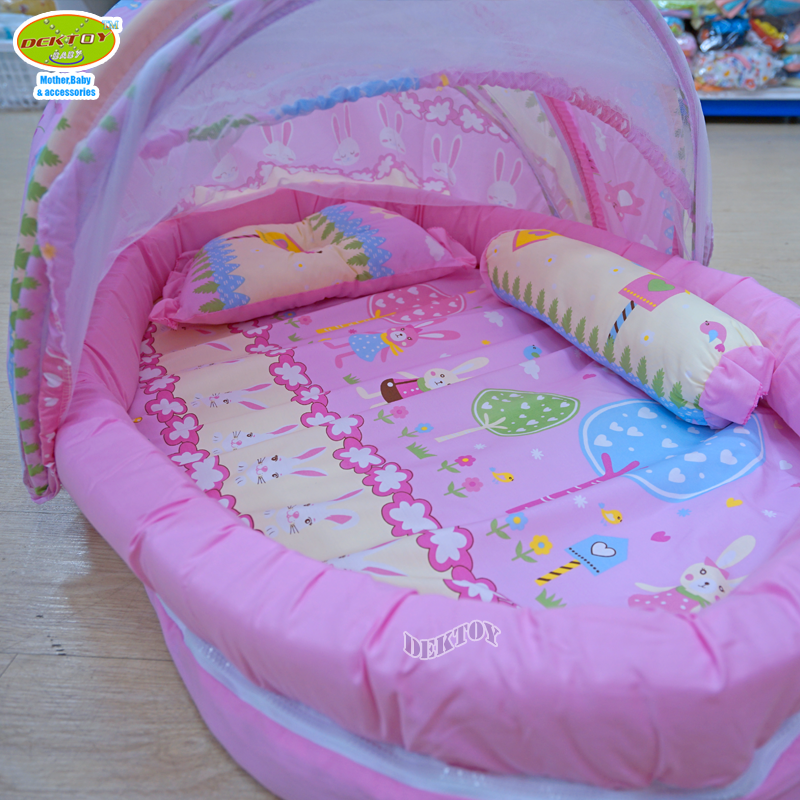 ที่นอนเด็ก+มุ้งครอบ มุ้ง เบาะที่นอน เเละขอบกั้น