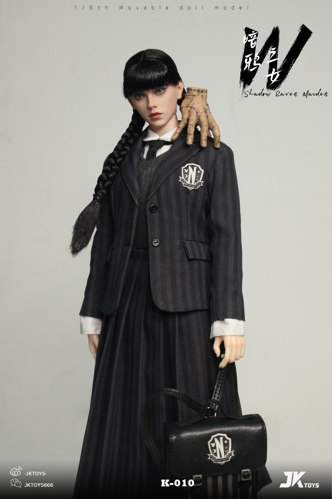 [สั่งจอง]JKTOYS K-010 1/6 : Shadow Raven Maiden Wednesday Cosplay Version