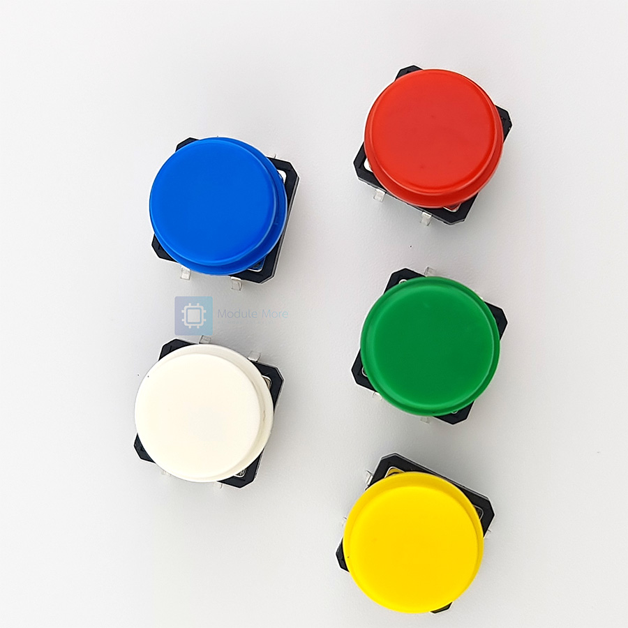 Round Cap Tact Switch Button Switch 5 colors 4 sets total 20 pcs 12X12X7.3