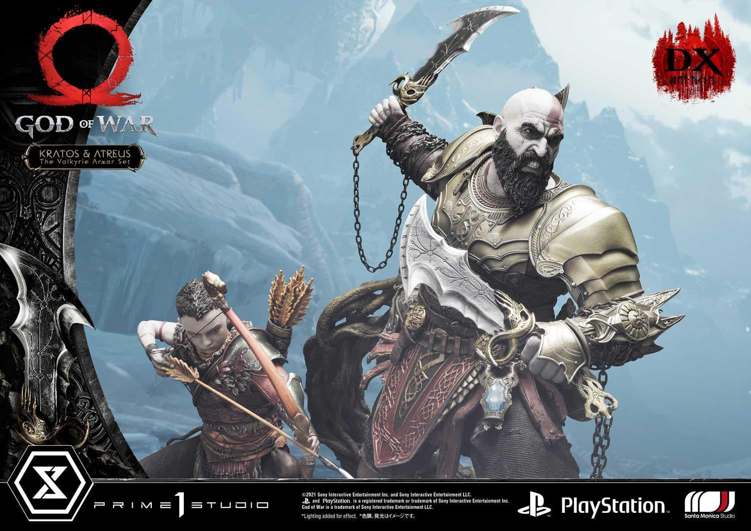 [สั่งจอง]Prime 1 Studio UPMGOW-03DX 1/4 : God of War - Kratos & Atreus The Valkyrie Armor Set (Deluxe Version)