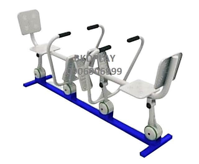 อุปกรณ์กรรเชียงบกคู่ เครื่องออกกำลังกายกลางแจ้ง ผลิตในไทย สั่งทำตามสีที่ต้องการได้