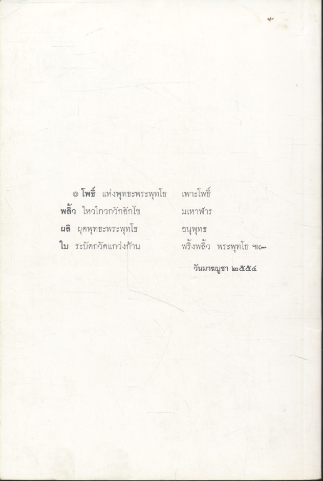 จดหมายเหตุธรรม ๔ โพธิ์พลิ้วผลิใบ โดย พระธมฺมธโร ครูบาแจ๋ว ๒๕๕๔