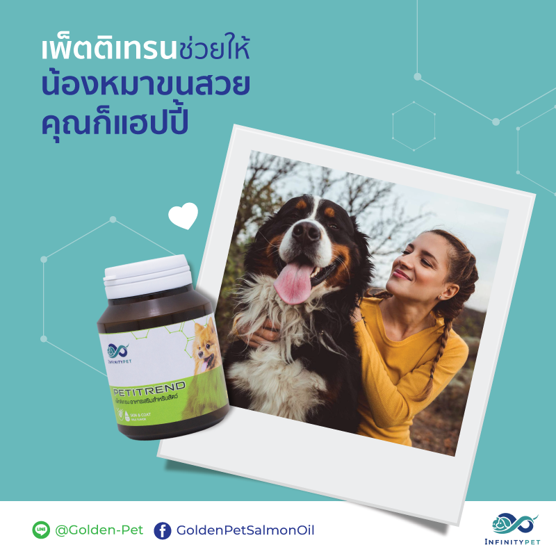 Petitrend (เพ็ทติเทรน) อาหารเสริม วิตามินบำรุงขน ลดขนร่วง 1 กระปุก (บรรจุ 30 เม็ด)