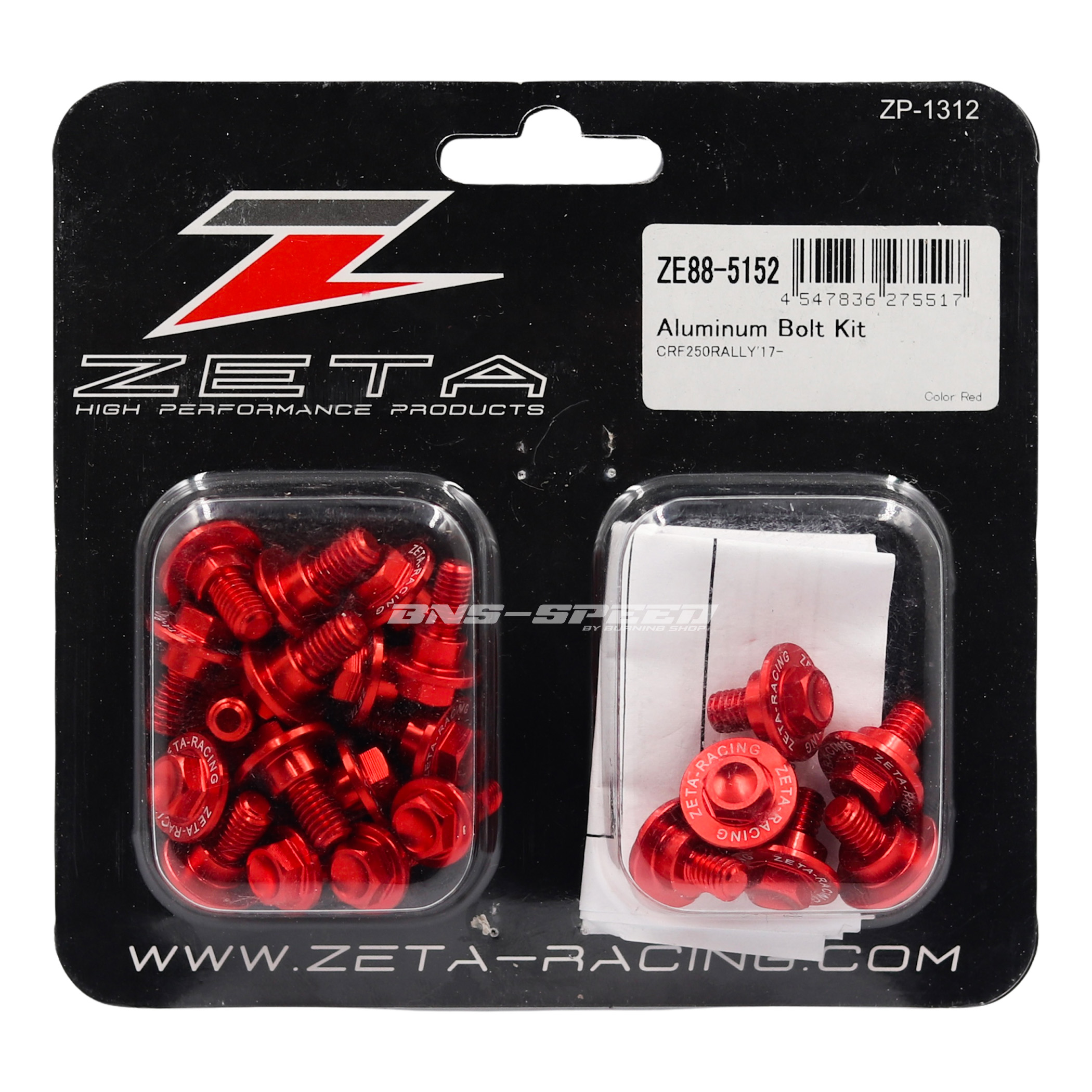 ชุดน็อต Zeta Aluminum Bolt Kit CRF250Rally 17-20, CRF300Rally 21