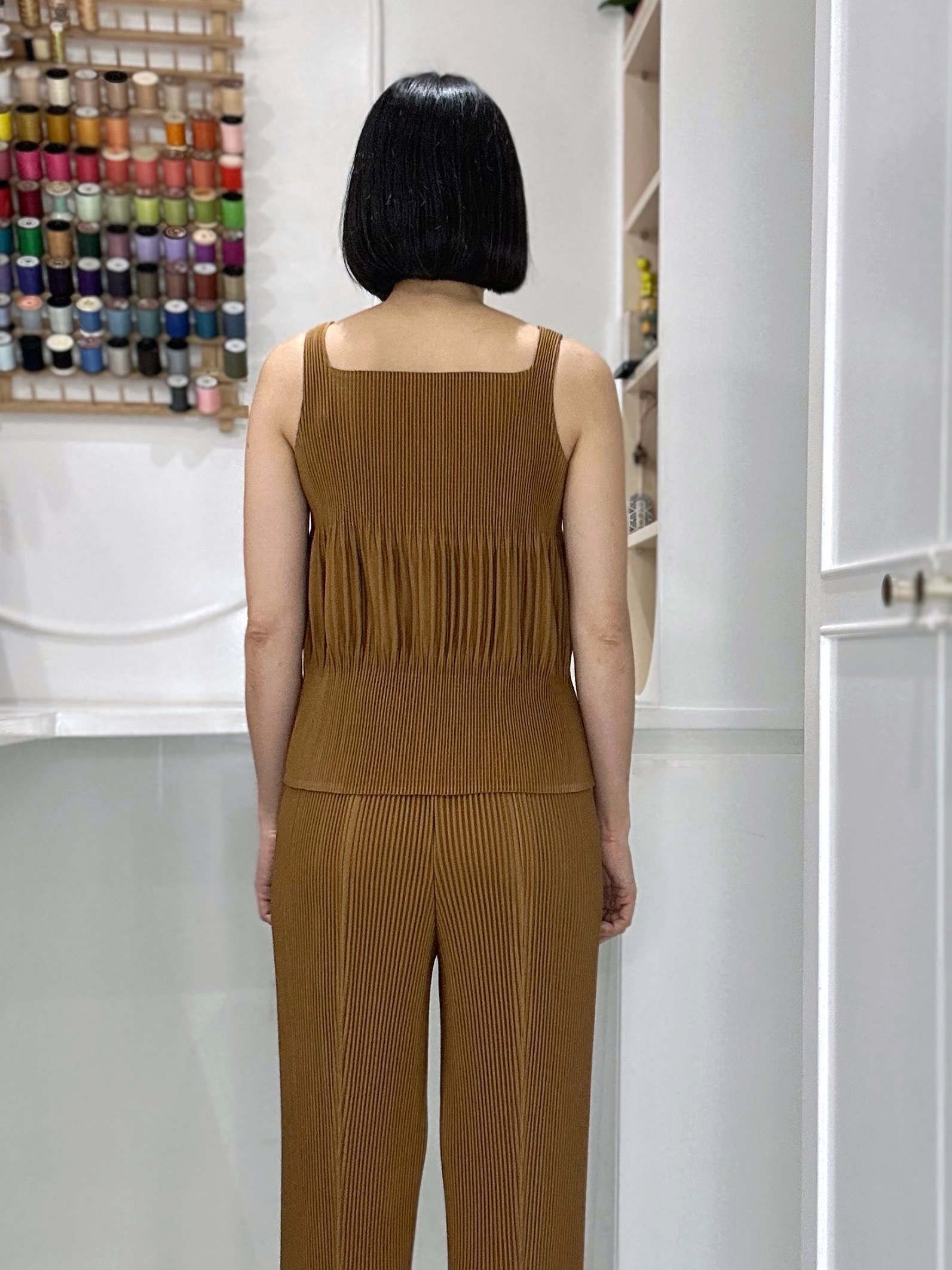 ปรับราคาลง20%!! 2MUAY GJO5161 เสื้อพลีทคุณภาพ THICK SQUARE NECK PLEATED TANK TOP 14 สี FREE SIZE
