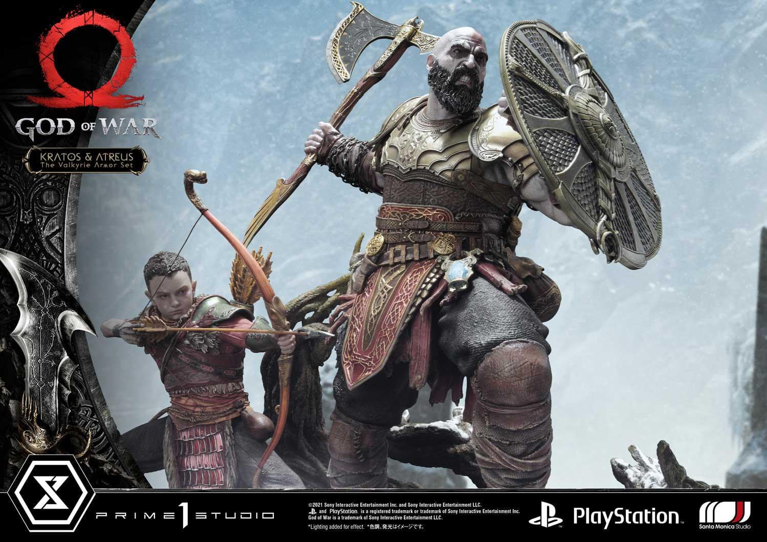[สั่งจอง]Prime 1 Studio UPMGOW-03DX 1/4 : God of War - Kratos & Atreus The Valkyrie Armor Set (Deluxe Version)
