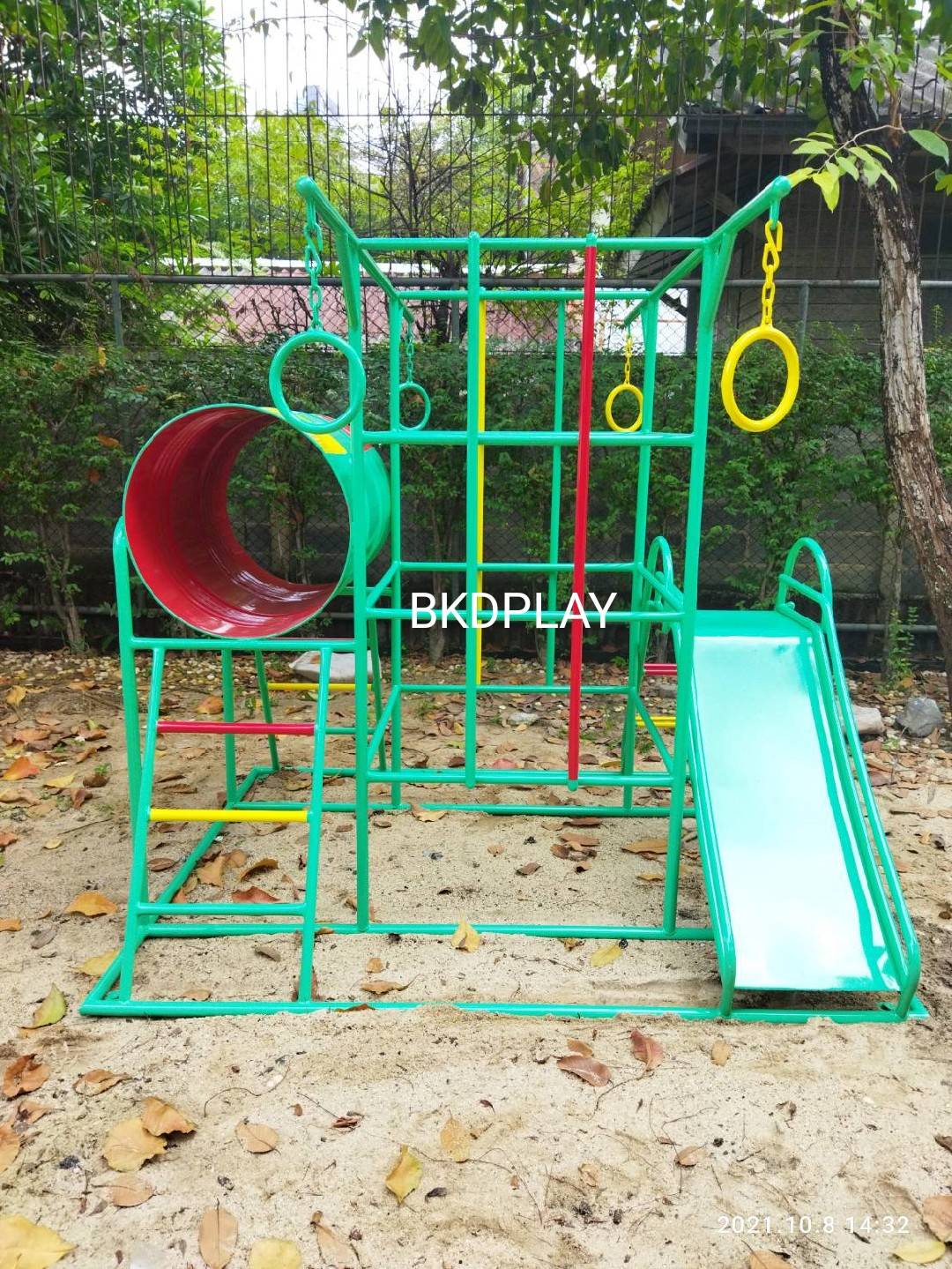 ชุดรวมA เครื่องเล่นสนามกลางแจ้ง เครื่องเล่นสนามเหล็ก ประกอบด้วยสไลเดอร์ชิงช้าปีนป่ายบาร์โหน อุโมงค์ลอด OutdoorPlayground,ผลิตเครื่องเล่นสนาม,สนามเด็กเล่น,เครื่องเล่นงบสพฐ.ประชารัฐ ราคาโรงงาน