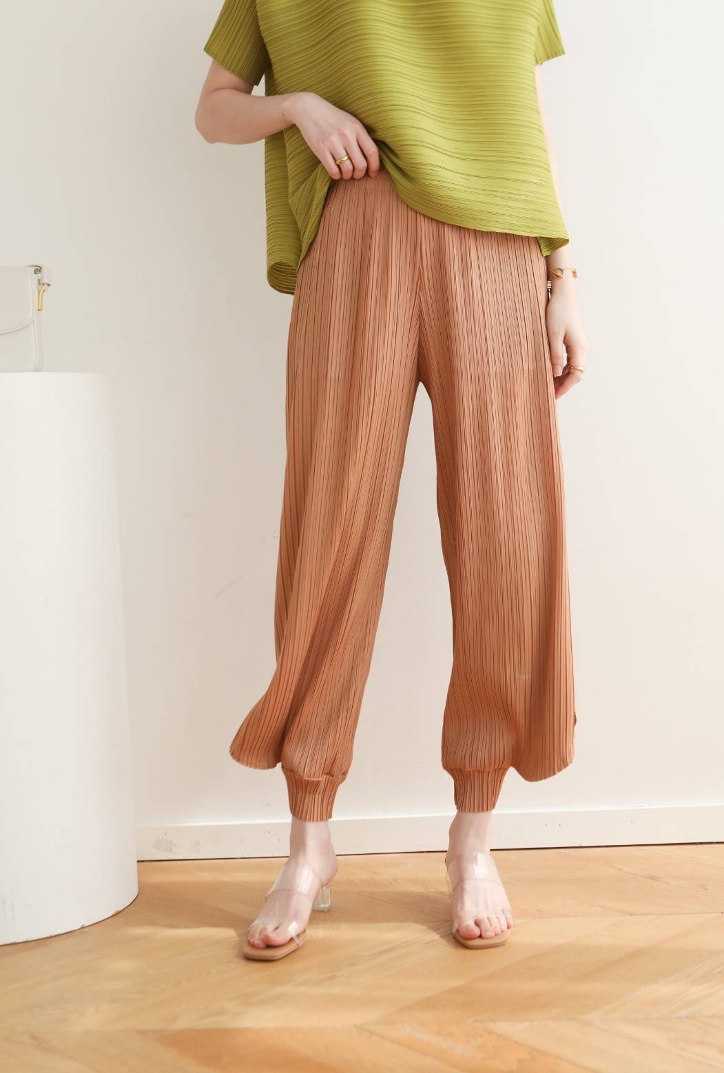 2MUAY รุ่น GJO3223 GENIE PLEATED PANTS กางเกงจินนี่ กางเกงพลีทคุณภาพ 10สี FREE SIZE