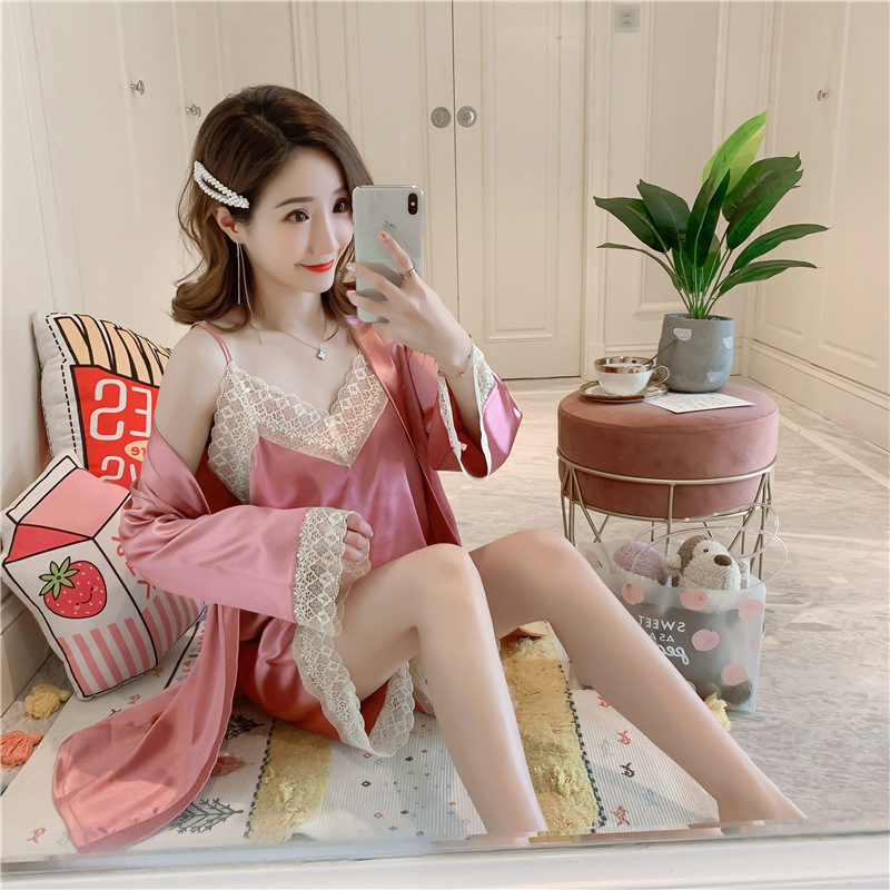 ชุดเซ็ต 3 ชิ้น ผ้าซาติน สำหรับสาวอวบ