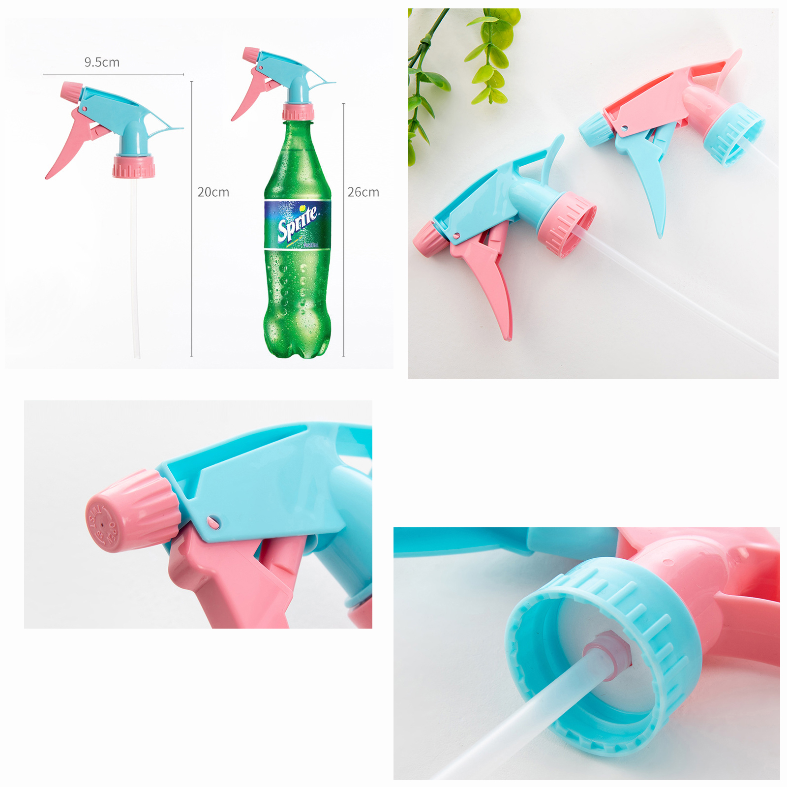 หัวขวดฝาเกลียวรดน้ำ มี5รุ่น ฝักบัว / ก้านบีบสเปรย์ / สูบฉีดเปรย์ / น้ำหยด / น้ำหยดวาล์ว ใช้ได้กับขวดน้ำอัดลม ขวดน้ำดื่ม