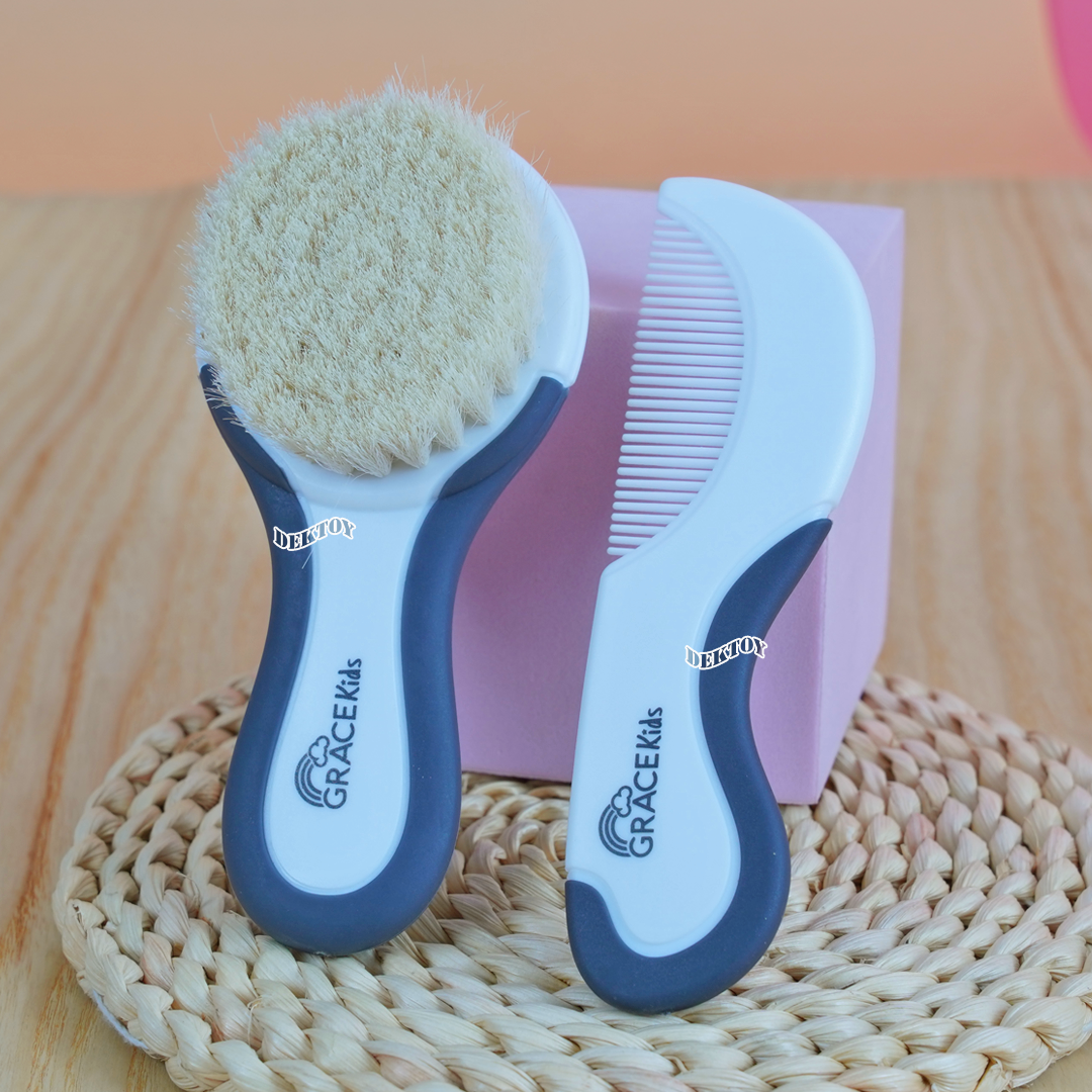Gracekids เกรซคิดส์ แปรงหวีผมเด็ก แปรงขนแพะนุ่ม