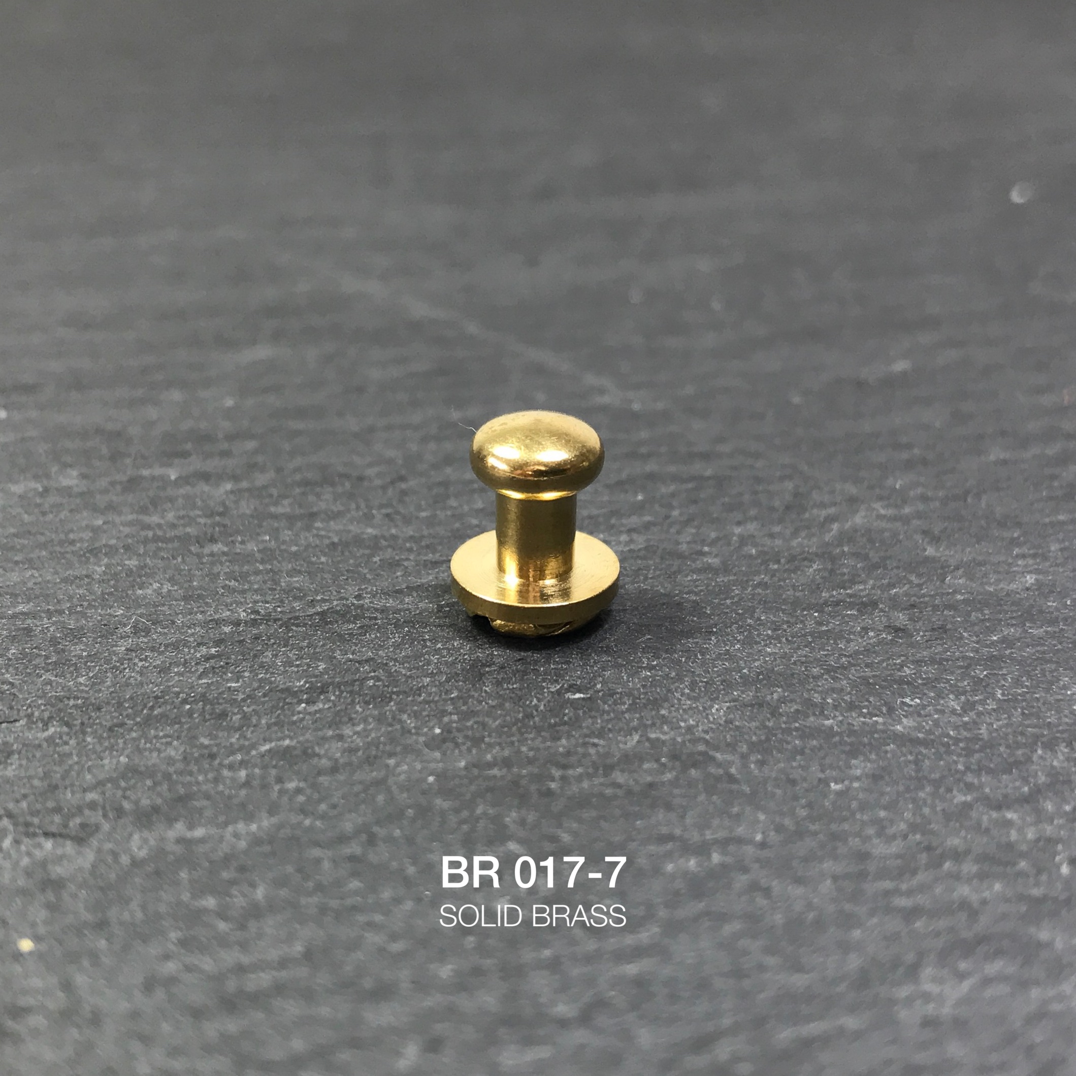 BR017 หมุดนมหนู หมุดกระเป๋า ทองเหลืองแท้ leatherbrass **แพ็คบรรจุ 10 ตัว**
