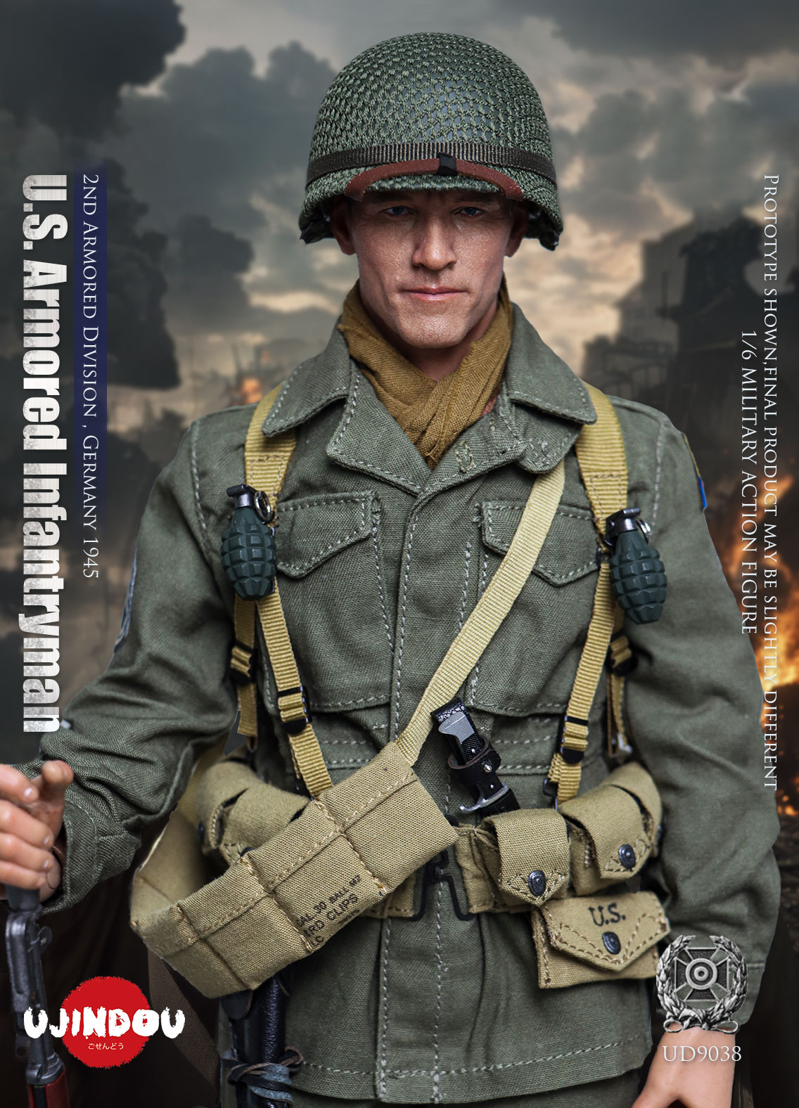 [สั่งจอง]UJINDOU UD9038 1/6 : World War II US Army Armored Infantry 2nd Armored Division