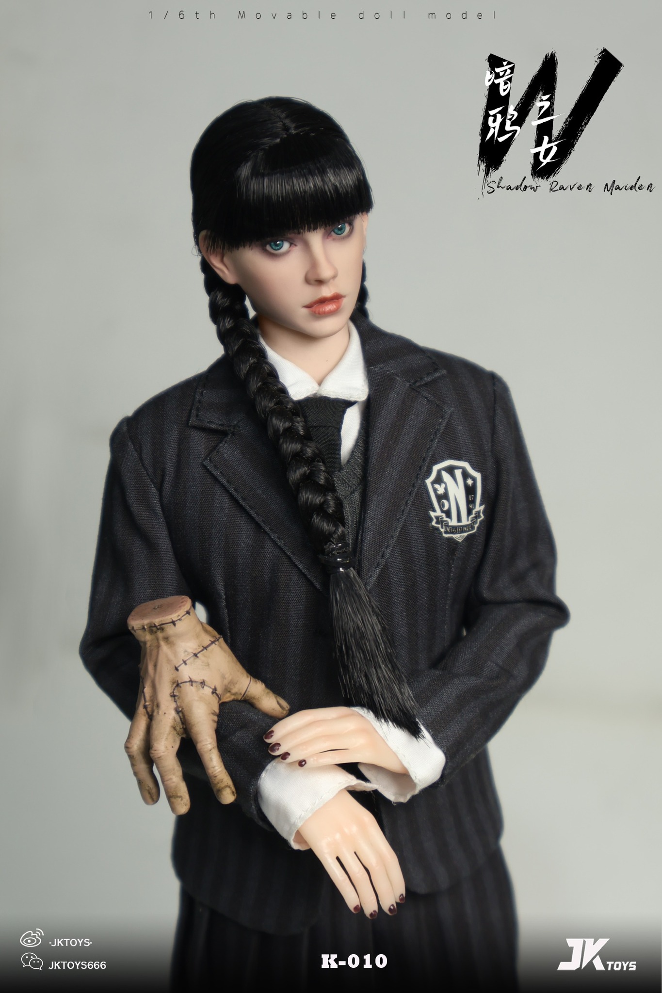 [สั่งจอง]JKTOYS K-010 1/6 : Shadow Raven Maiden Wednesday Cosplay Version