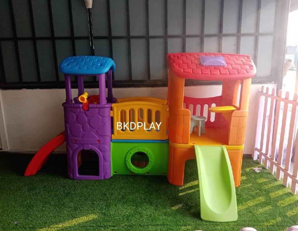 บ้านน้อย2ชั้นหลากสี บ้านสไลเดอร์ สไลเดอร์พร้อมปีนป่าย บ้านสไลเดอร์ของเล่น บ้านน้อยสองชั้น สไลเดอร์บ้าน,กระดานลื่น , เครื่องเล่นสนามในร่ม กลางแจ้ง kidszone พร้อมส่ง