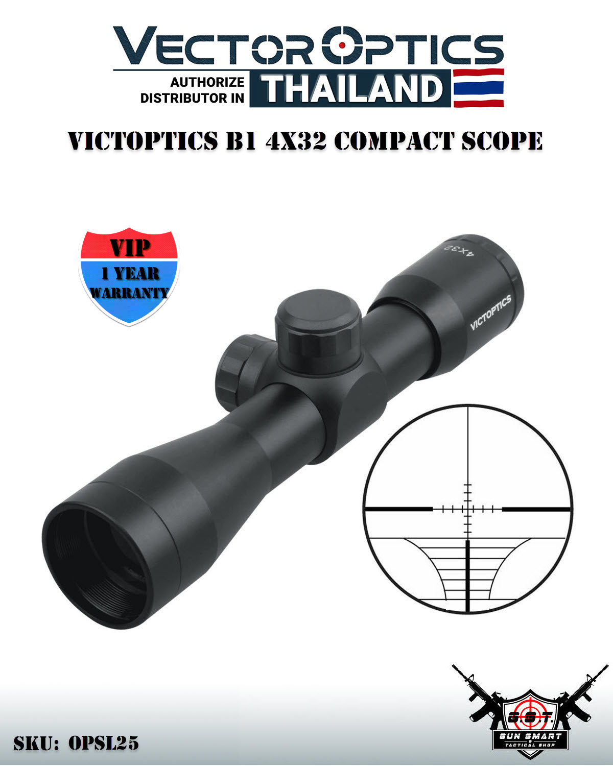 VICTOPTICS B1 4X32 COMPACT SCOPE