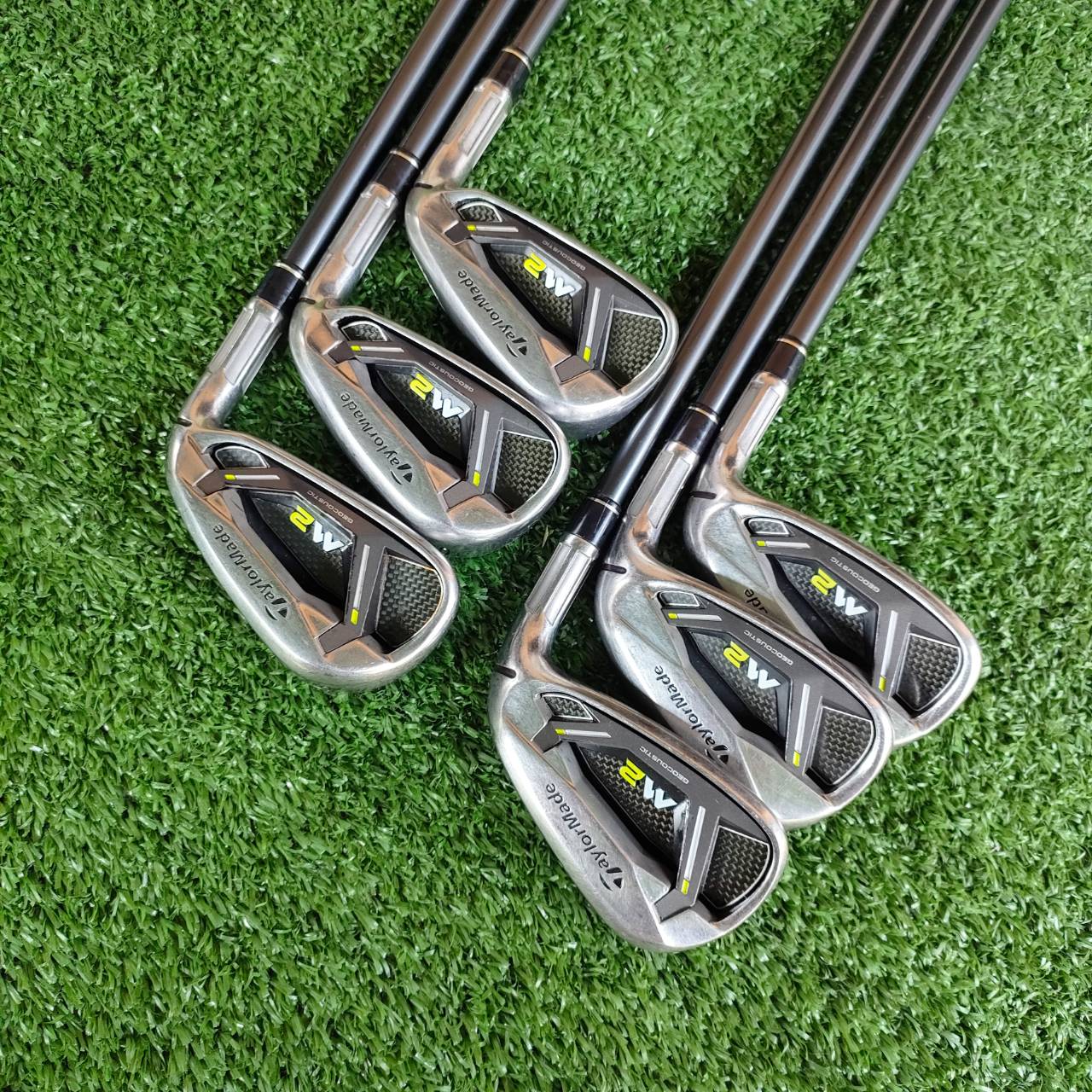 ชุดเหล็ก Taylormade M2 <ตัวใหม่> มี Speed Pocket เหล็กหน้าเด้ง ตีไกล สวยดุดัน สภาพสวยมาก ไม้กอล์ฟพรีเมี่ยมมือสอง ของแท้ By NakaraLuxurious