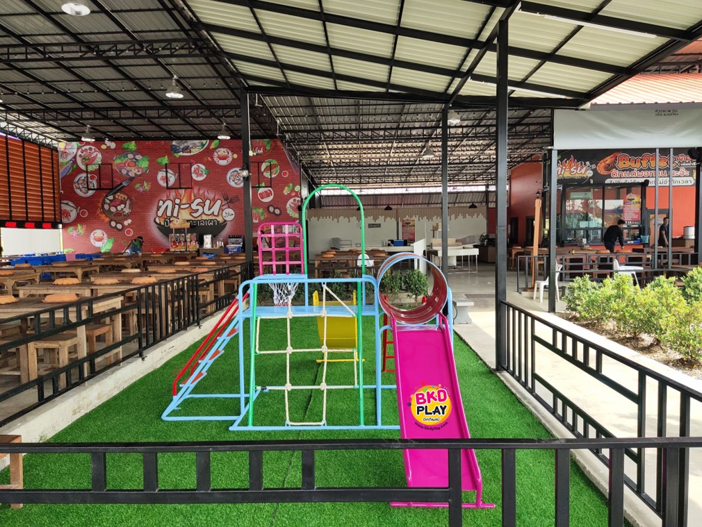 เครื่องเล่นสนามชุดรวมD ประกอบด้วยสไลเดอร์ปีนป่ายแป้นบาสและถังลอด, เครื่องเล่นสนามกลางแจ้ง , เครื่องเล่นสนามเหล็ก, ของเล่น, OutdoorPlayground,สนามเด็กเล่น,เครื่องเล่นงบสพฐ.ประชารัฐ ราคาโรงงาน