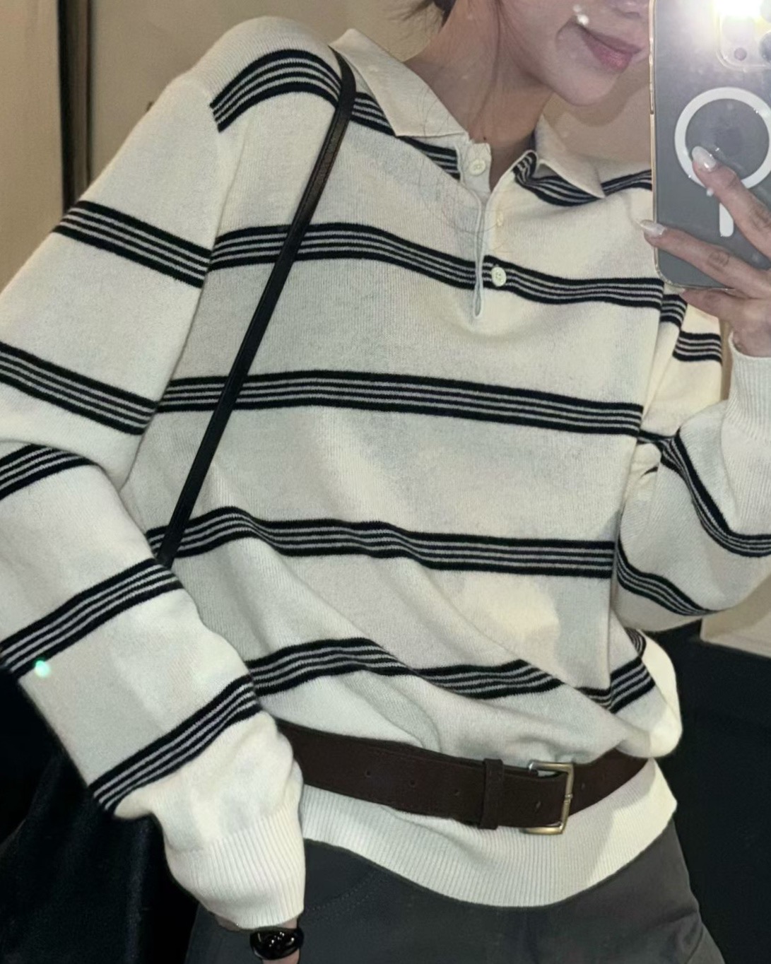 2MUAY SELECT | รุ่น GZ25130 POLO STRIPED WOOL TOP 4 สี