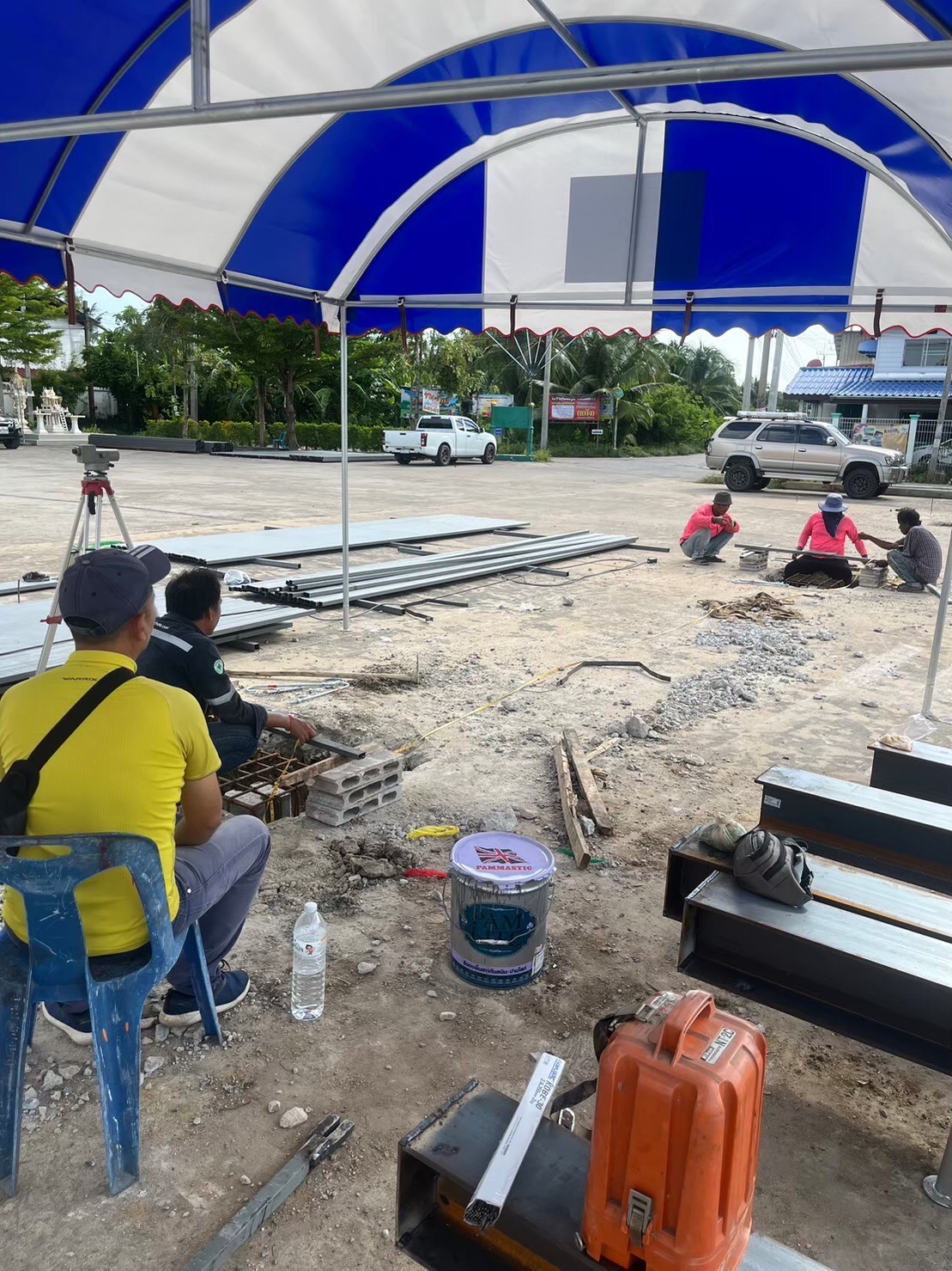 งานสร้างหลังคาคลุมเมรุ วัดบางแพรก