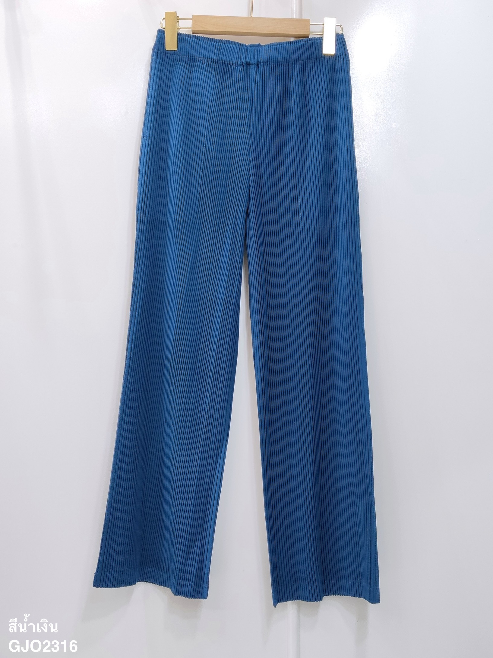 ยาว 36 นิ้ว 2MUAY รุ่น GJO2316 กางเกงผู้หญิง กางเกงพลีทคุณภาพ THICK STRAIGHT PLEATED PANTS 9 สี FREE SIZE