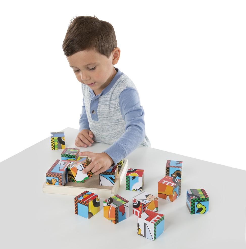 ชุดพัซเซิลลูกบาศก์ รุ่นยานพาหนะ 16 ชิ้น เสริมการเรียนรู้สิ่งรอบตัว การคิดแก้ปัญหา และ การมีสมาธิ Cube Puzzle Vehicles Melissa&Doug, ของเล่นเสริมพัฒนาการ, ของเล่น