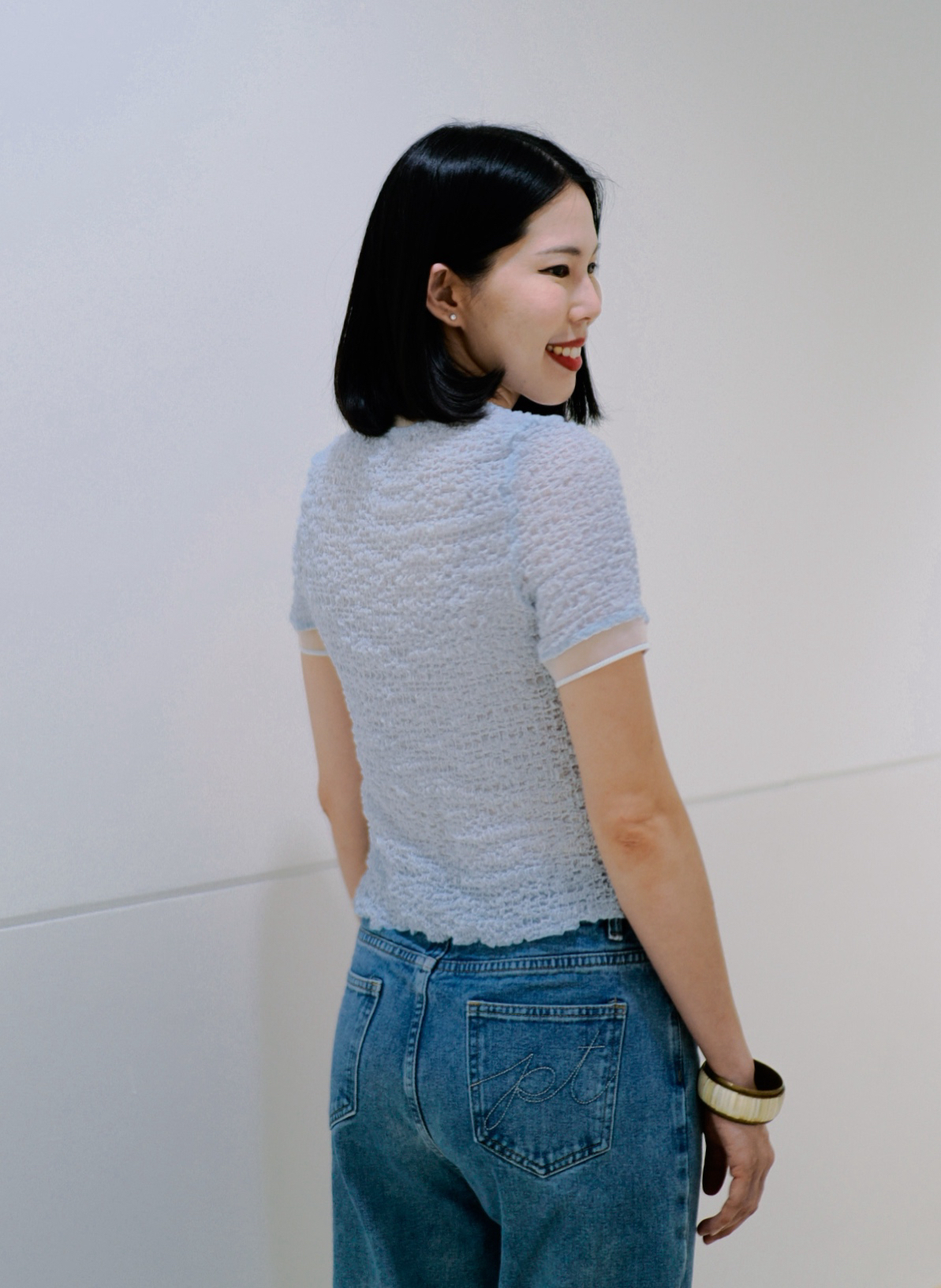 ปรับราคาลง20%!! 2MUAY รุ่น GJO1448 เสื้อพลีทคุณภาพ SMOCK PLEATED TOP 6 สี FREE SIZE