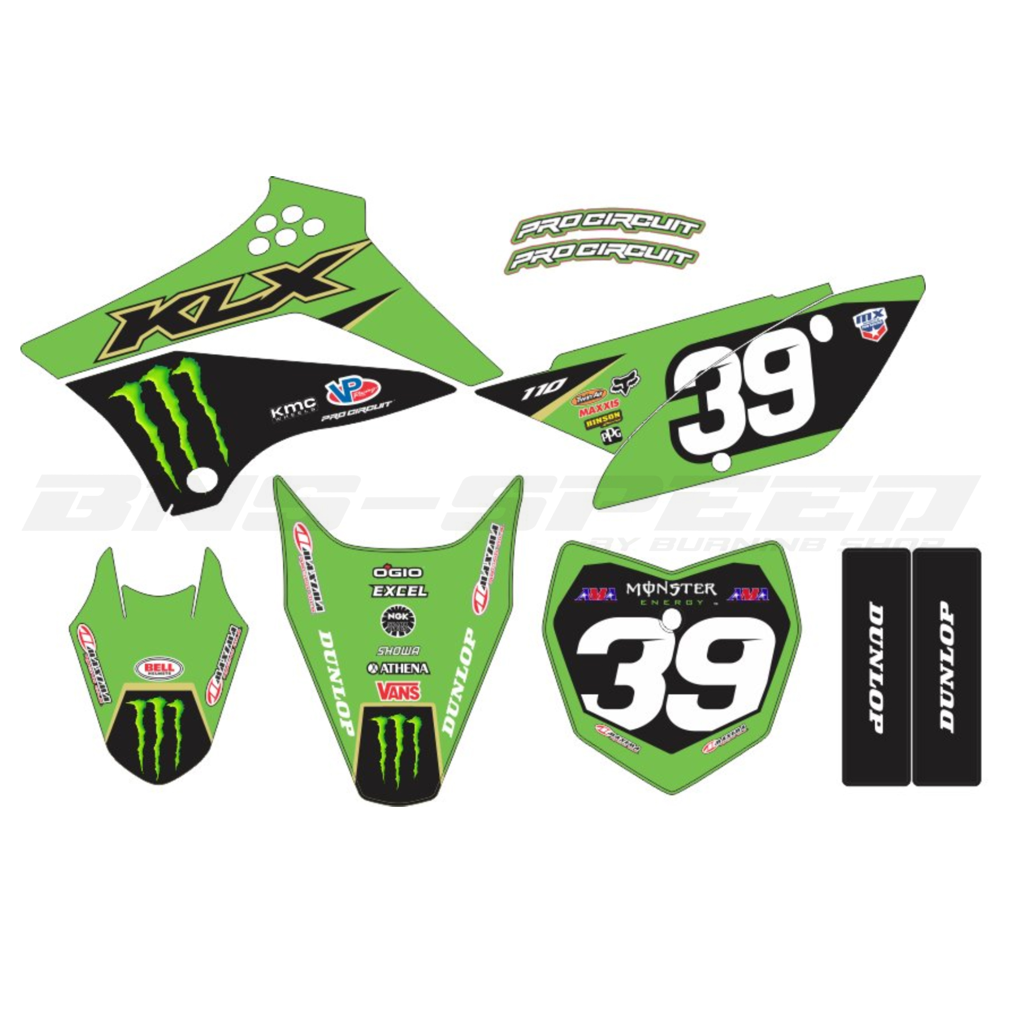 สติ๊กเกอร์ KLX110L/RL Graphics Kit