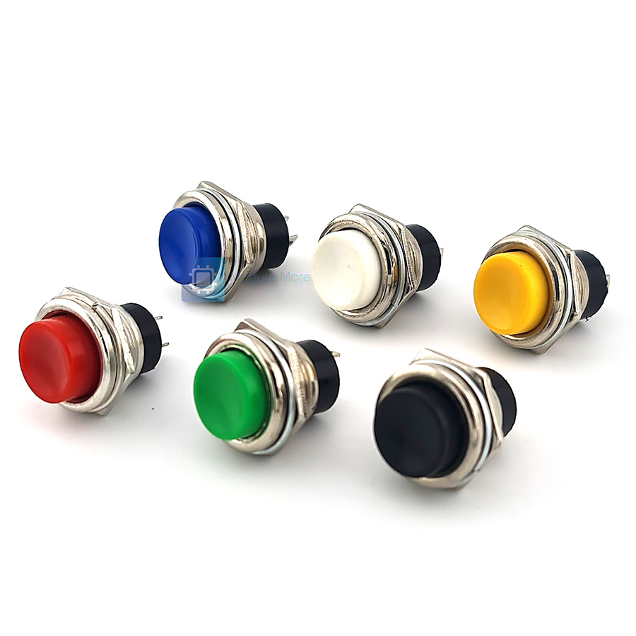 สวิตซ์ ปุ่มกด DS-212 กดติด-ปล่อยดับ Switch 16mm round non-locking self-reset push button