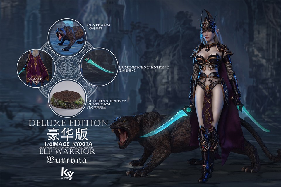 [สั่งจอง]Kystudio 1/6 ทหารหญิงเอลฟ์ทหารหญิง burryna ky001-a / b, 002-b / b deluxe