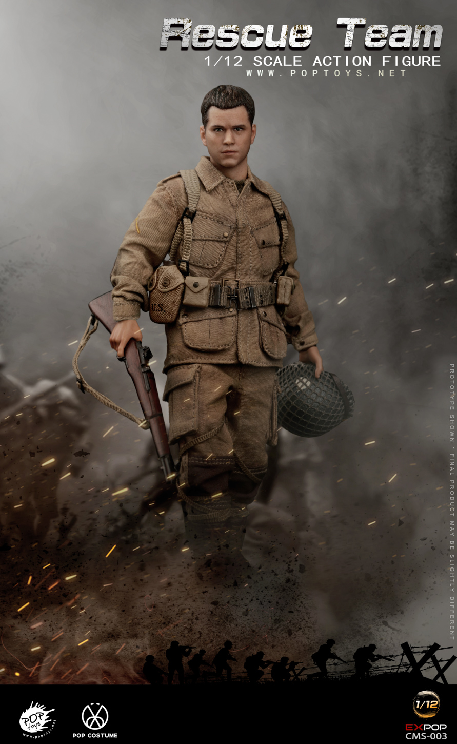[สั่งจอง] POPTOYS 1/12 CMS003 WWII US Rescue Squad Paratrooper