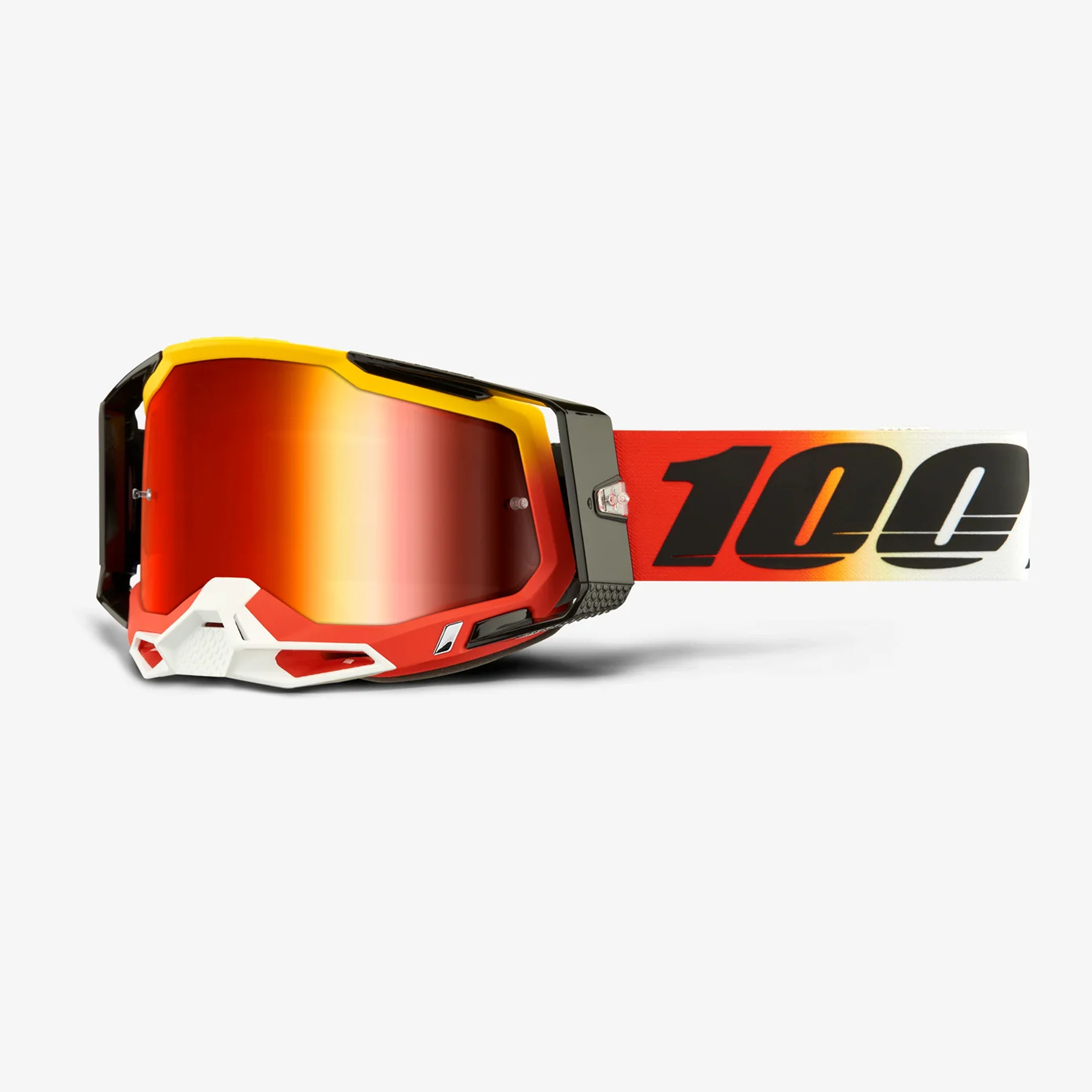 แว่น 100% Racecraft2 Goggle - Ogusto 2023 Mirror Red / Clear Lens