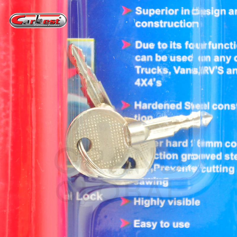 Carbest อุปกรณ์ กันขโมย อุปกรณ์ ล็อค รถยนต์ ที่ ล็อคพวงมาลัย และ ล็อคเบรค ( ล็อค พวงมาลัยรถยนต์ เบรค ) แบบ 2 IN 1