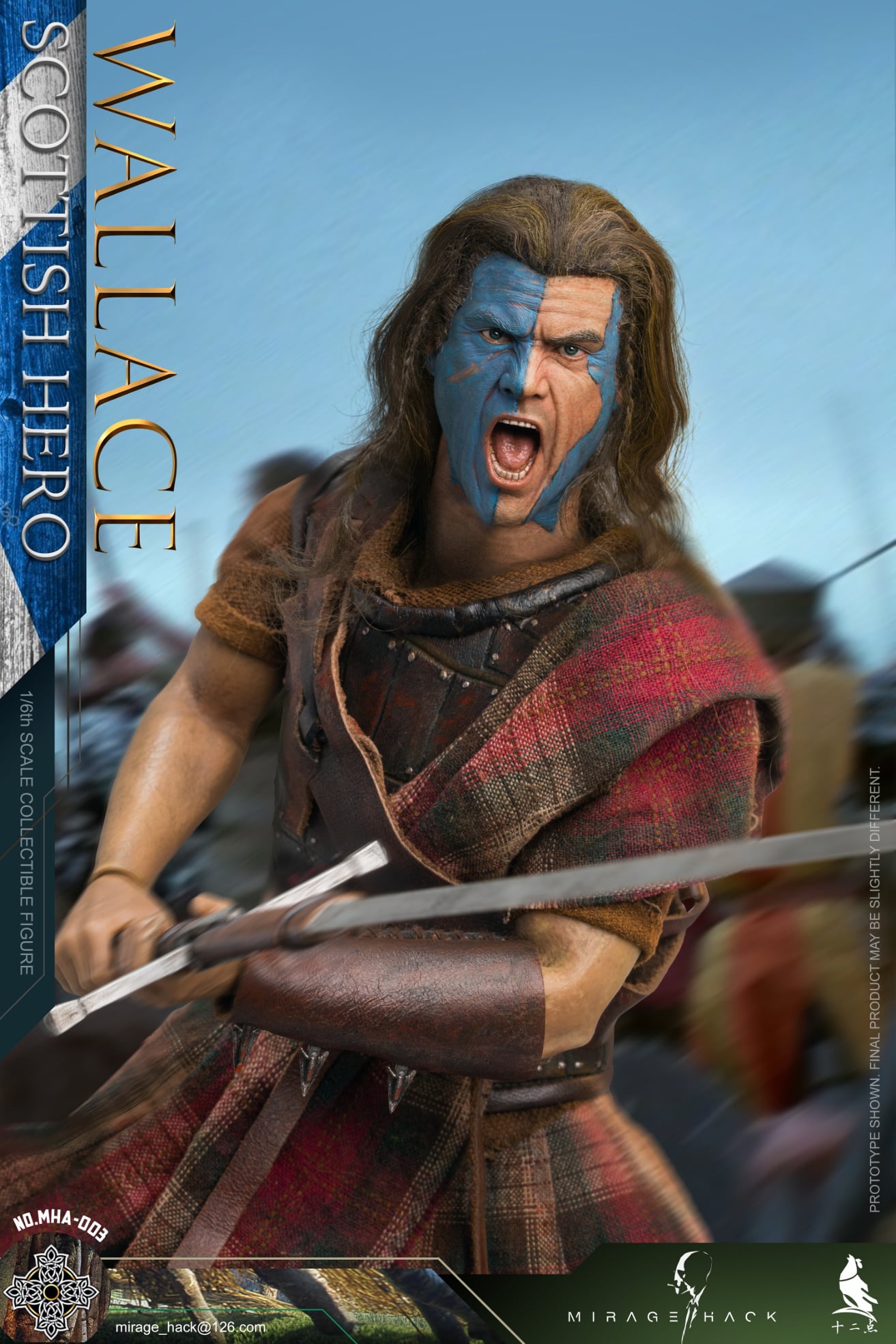 [สั่งจอง]Mirage Hack & Twelve O'clock MHA-003 1/6 : Scottish Hero Wallace Action Figure