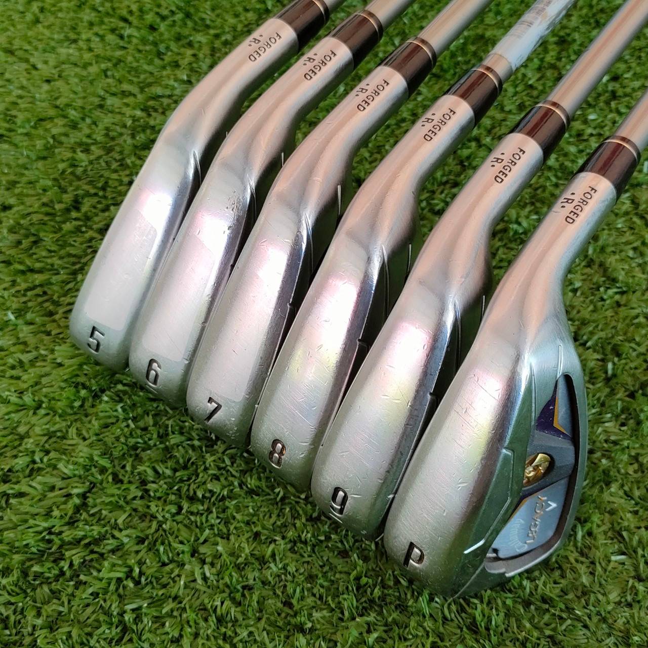 ชุดเหล็ก CALLAWAY LEGACY FORGED มีเหล็ก 5 - 9 เเละ PW ก้าน SPEED METALIXZ FLEX S เป็นเหล็กที่พรีเมี่ยมสูงสุดของ Callaway ออกแบบให้เป็นเหล็ก FORGED วัสดุพรีเมี่ยม และออกแบบให้หรูหรา และตีง่ายที่สุด ไม้กอล์ฟมือสอง ของแท้ BY NakaraLuxurious