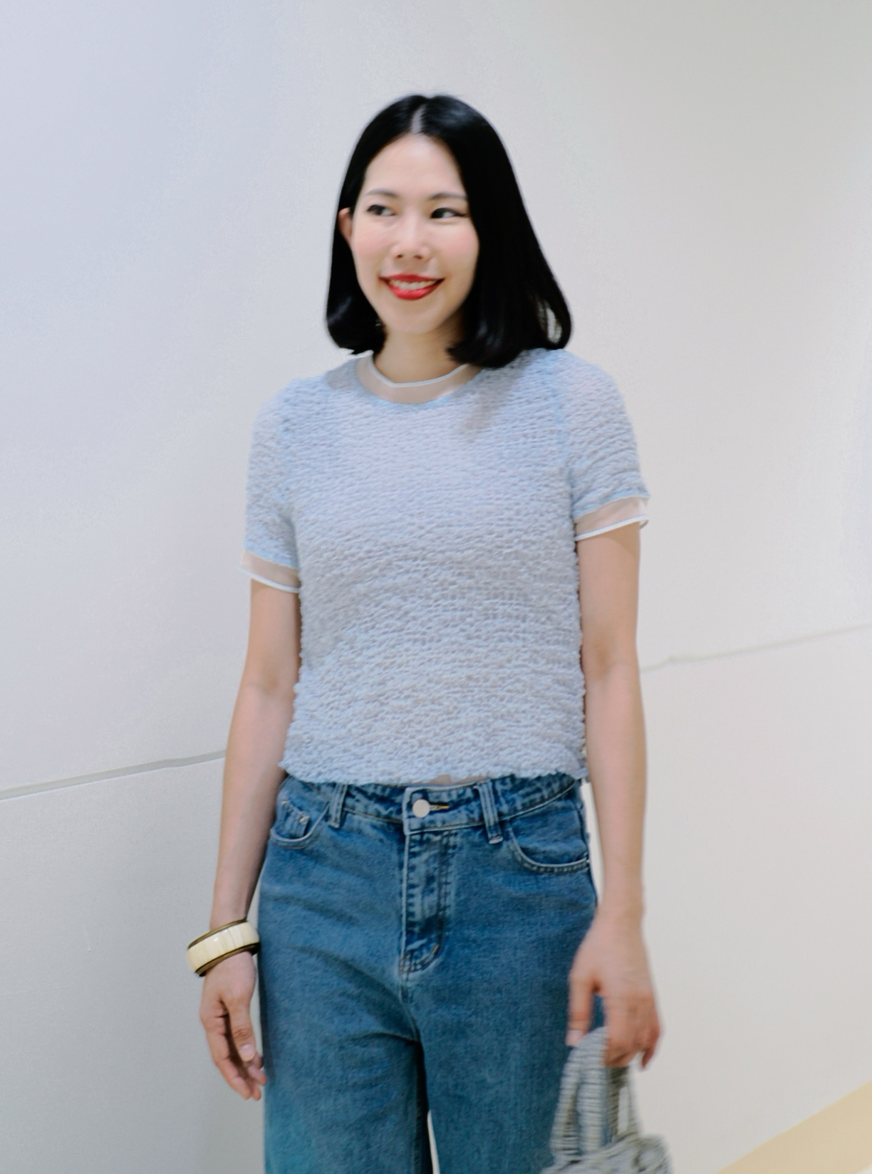 ปรับราคาลง20%!! 2MUAY รุ่น GJO1448 เสื้อพลีทคุณภาพ SMOCK PLEATED TOP 6 สี FREE SIZE