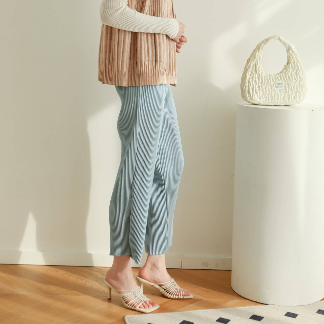 ยาว 36นิ้ว 2MUAY รุ่น GJO2255 กางเกงผู้หญิง กางเกงพลีทคุณภาพ 13สี FREE SIZE THICK STRAIGHT PLEATED PANTS