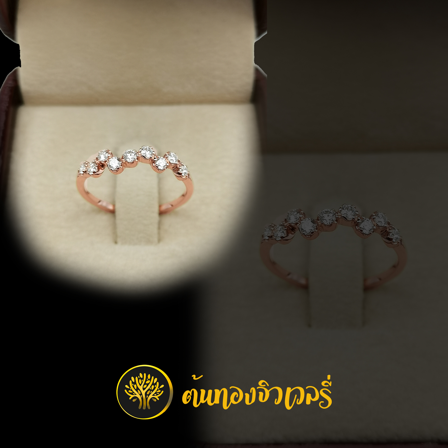 แหวนพอิ้งค์โกลด์ ฝังเพชร สวยๆแบบนี้โดนใจเลยสิครับ