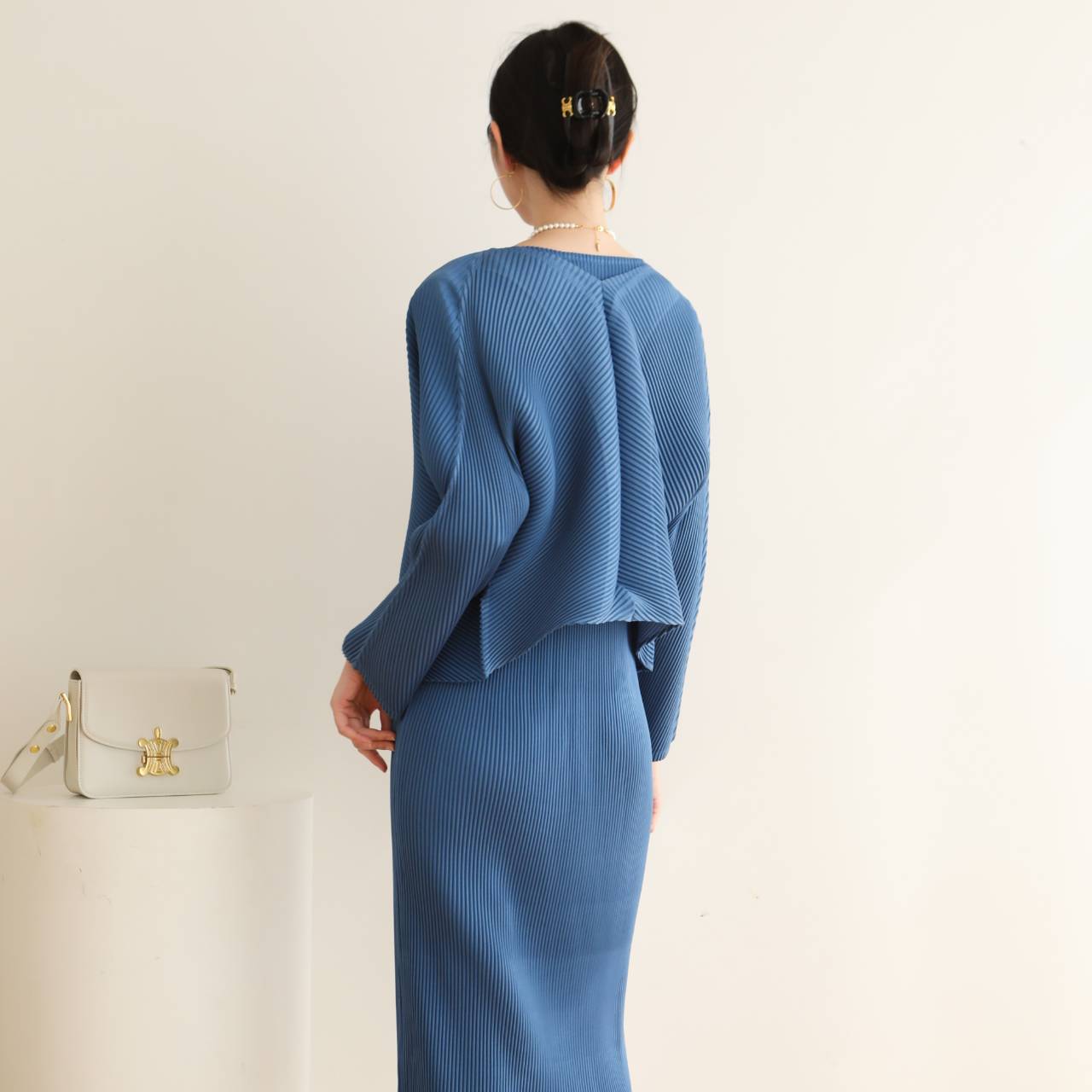 2MUAY รุ่น GJO3095 เสื้อคลุมผู้หญิง เสื้อคลุมพลีทคุณภาพ 6สี FREE SIZE LONG SLEEVE OPEN FRONT THICK PLEAT CARDIGAN