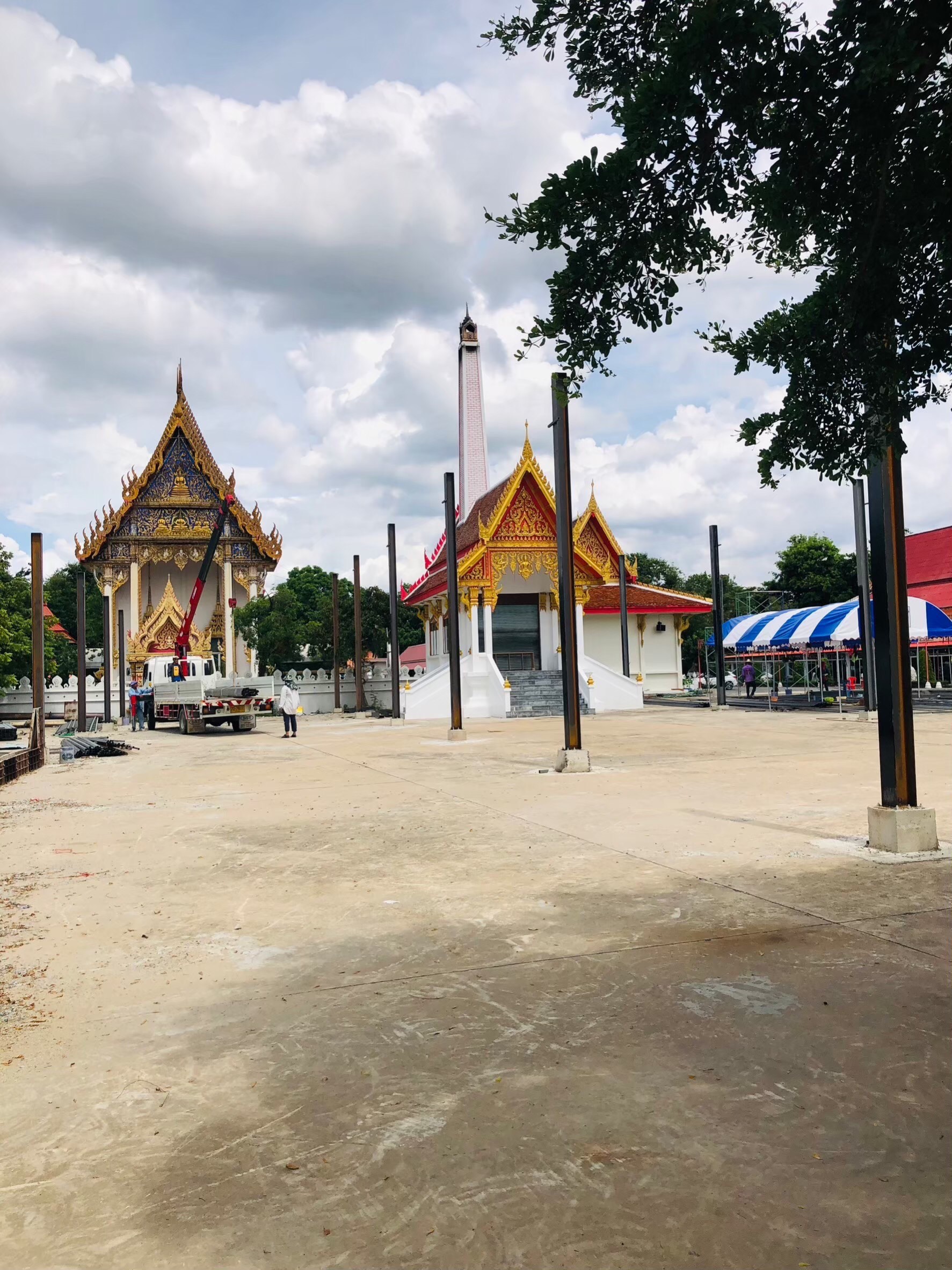 งานสร้างหลังคาคลุมเมรุ วัดบางแพรก