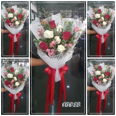 FD8-22 : ช่อกุหลาบขาว,แดง