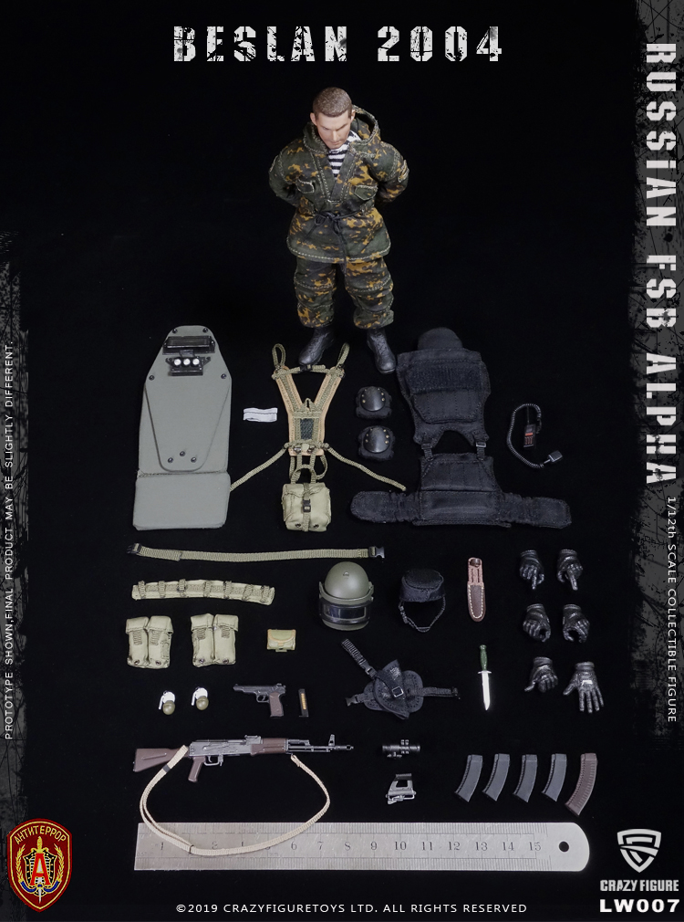 [สั่งจอง] Crazy Figure LW007 1/12 Russian Alpha Special Forces Heavy Shield
