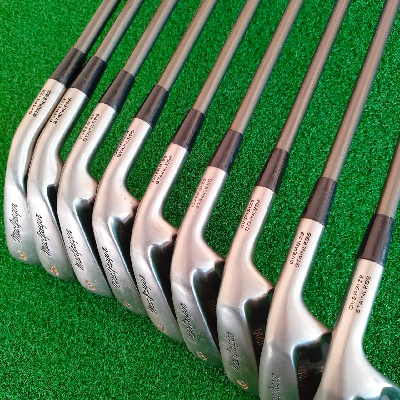 ชุดเหล็ก MACGRAGOR CG 1800 4-WAY BALANCE มีเหล็ก 3-9 PW SW ก้าน VELOCITIZED 450 ถ่วงบล๊านซ์ 4 ทิศ ตีง่ายมาก ตีตรงมากๆ น้ำหนักรวมเบามาก แต่น้ำหนัก สวิงเวทดีมาก