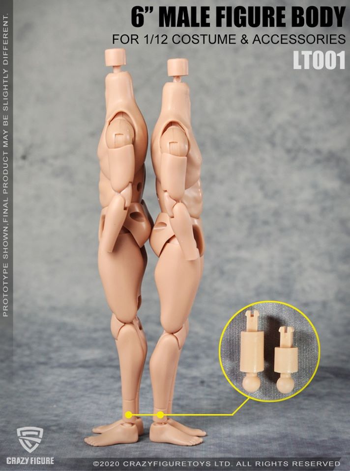 [สั่งจอง]Crazy Figure LT001 1/12 The head carves the multi joint movable male body