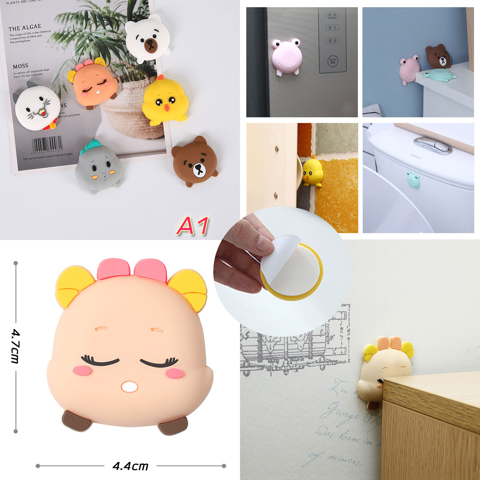 ซิลิโคนกันกระแทก มีหลายลาย กันกระแทกมุมโต๊ะ ขอบโต๊ะ ฝาชักโครกลูกบิดประตู ตัวกันประตูกระแทก ซิลิโคนลายการ์ตูน