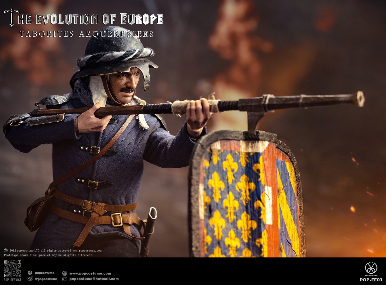 [สั่งจอง] POP COSTUME POP-EE03 1/6 : The Evolution of Europe Taborites Hussite Wars 1420 Arquebusiers