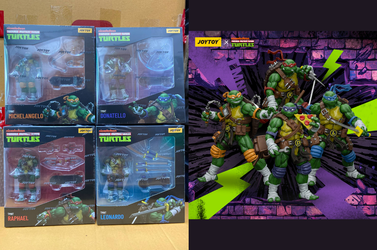 [พร้อมส่ง]Joytoy 1/18 : TMNT (Reissue) Michelangelo/Donatello/Leonardo/Raphael