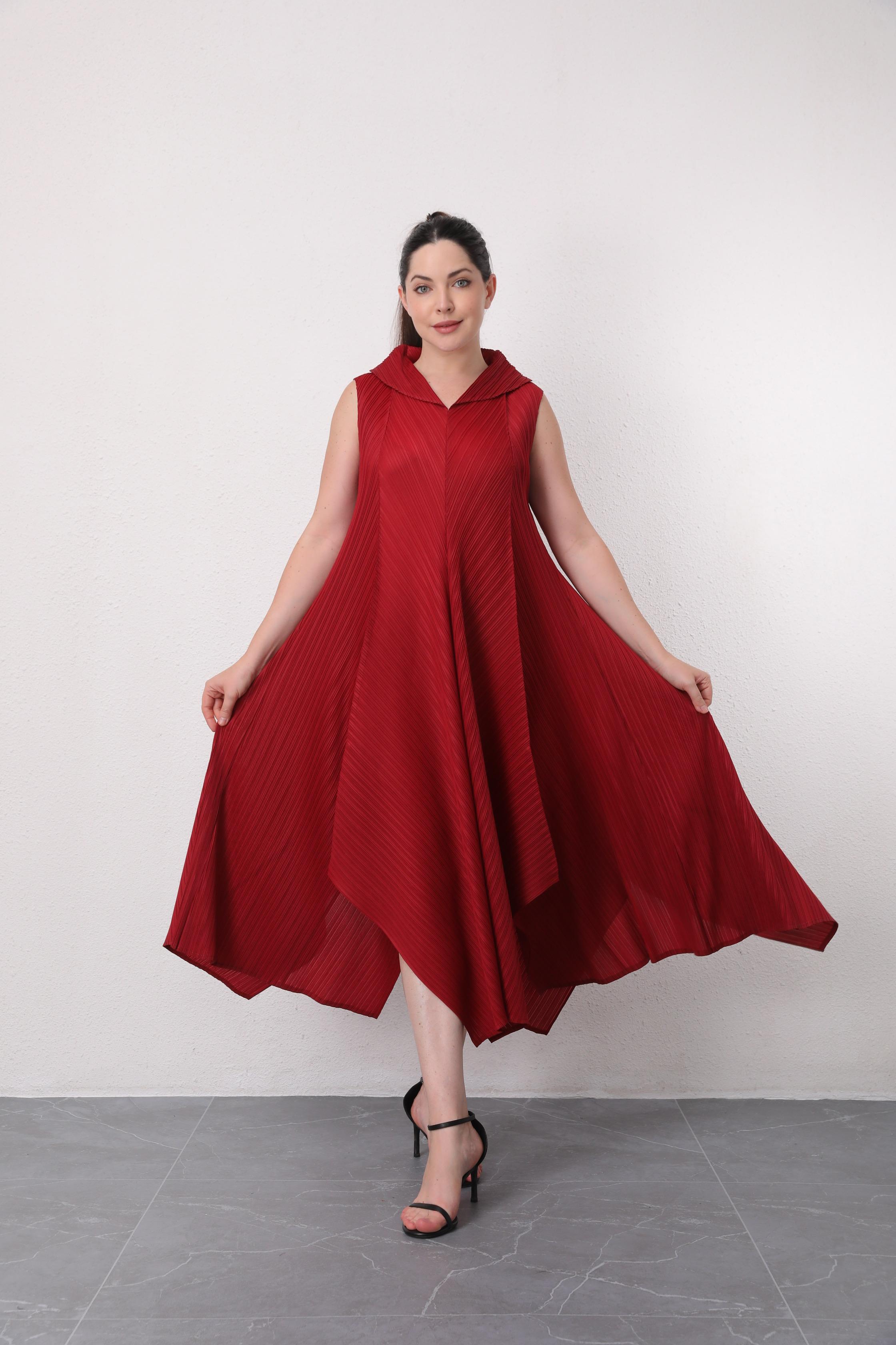 2MUAY รุ่น GA92141เดรสอัดพลีท SLEEVELESS ASYMMETRIC PLEATED DRESS 5 สี FREE SIZE